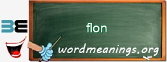 WordMeaning blackboard for flon